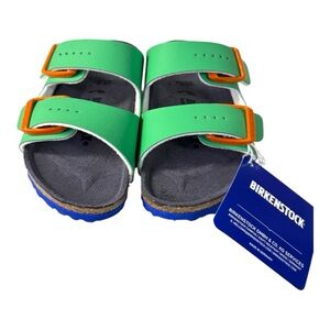 Birkenstock Arizona Kids Sandals – Orange/Green – Size 26 (US Kids 8 / UK 8.5)